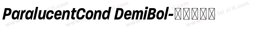 ParalucentCond DemiBol字体转换